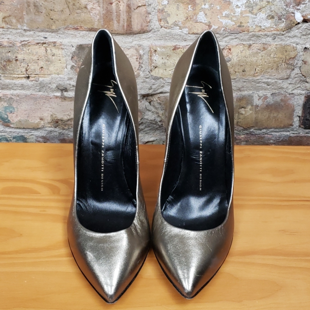 Giuseppe Zanotti bronze metallic heels
